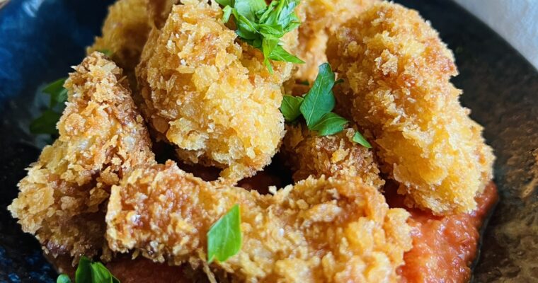 Cauliwings with white Chocolate and Chipotle Mole