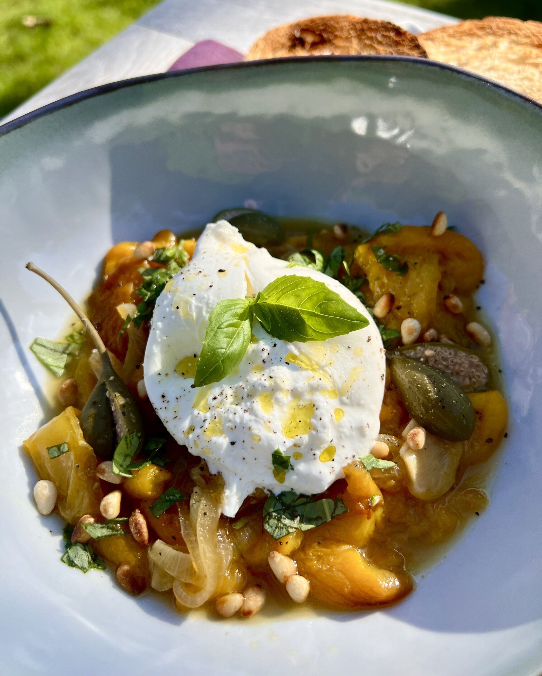Grilled peperonata salad