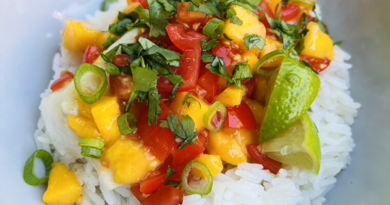 Codfish with mango salsa