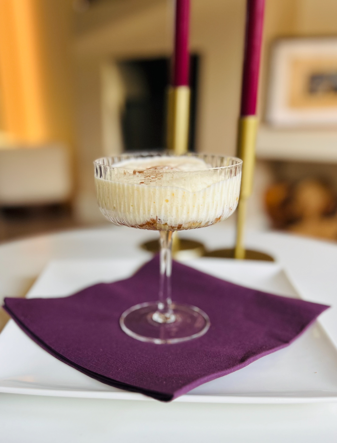 Star anise & cinnamon sabayon coupe